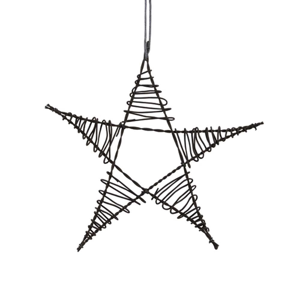 east-of-india-rusty-wire-hanging-christmas-decoration-star|7278|Luck and Luck|2