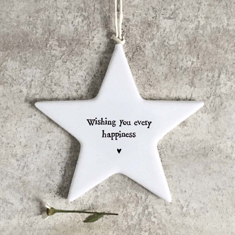 east-of-india-porcelain-hanging-star-wishing-you-every-happiness|4041|Luck and Luck| 1