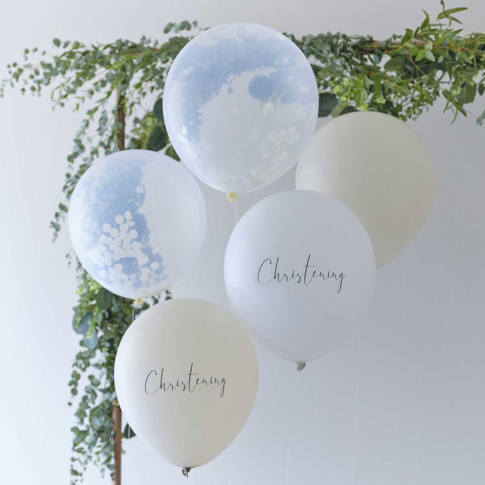 white-nude-colour-christening-balloons-decoration-x-5|CT-102|Luck and Luck| 1