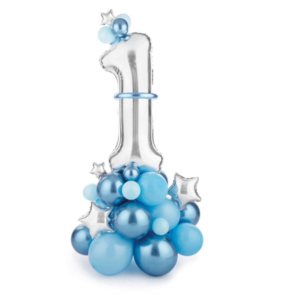 blue-number-1-balloon-bouquet-1st-birthday|GBN7-1-001|Luck and Luck| 1