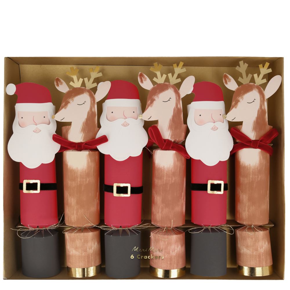 meri-meri-santa-and-reindeer-large-christmas-crackers-x-6|209728|Luck and Luck| 1
