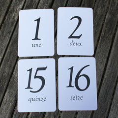 white-wedding-table-numbers-french-single-card-1-16-black-numbers|LLTNWFRA|Luck and Luck|2