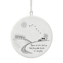 east-of-india-porcelain-countryside-wall-hanger-those-we-love-gift|6337|Luck and Luck| 3