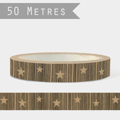 east-of-india-craft-tape-brown-with-stars-50m|4758|Luck and Luck|2