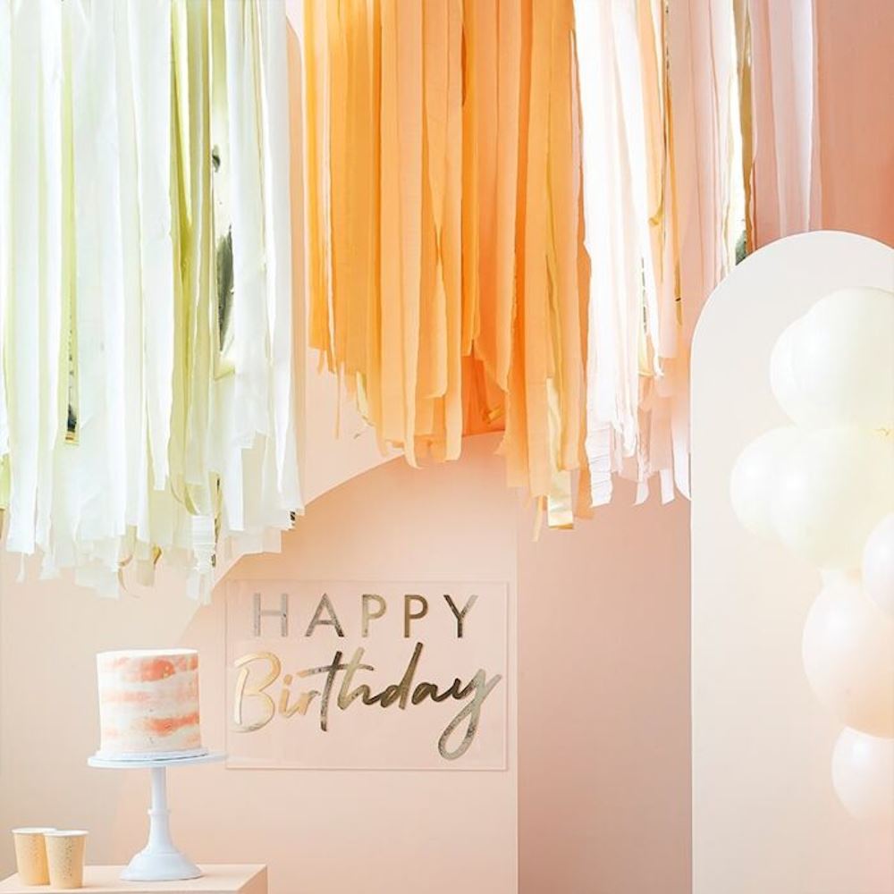 streamer-ceiling-kit-peach-and-gold-streamer-320m-party-decoration|MIX-399|Luck and Luck| 1