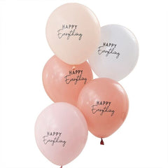 multicolour-pastel-happy-everything-birthday-party-balloons-x-5|HAP-106|Luck and Luck|2