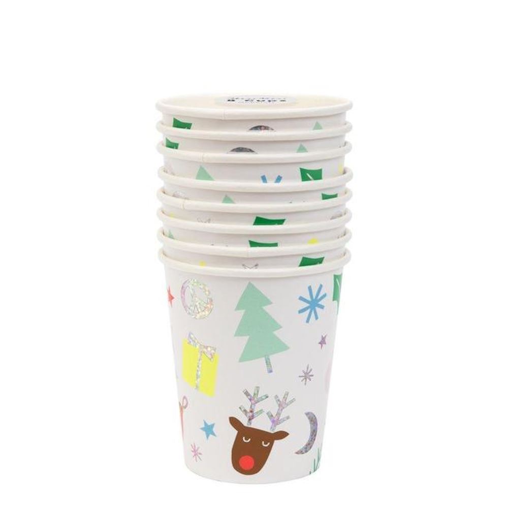 meri-meri-festive-fun-christmas-paper-cup-x-8|198691|Luck and Luck| 1