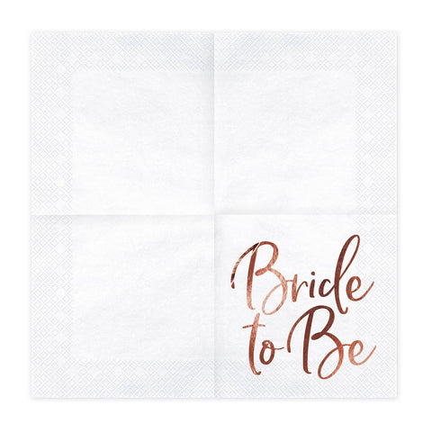 bride-to-be-paper-napkins-white-rose-gold-hen-party-wedding-x-20|SP3376019R|Luck and Luck| 3
