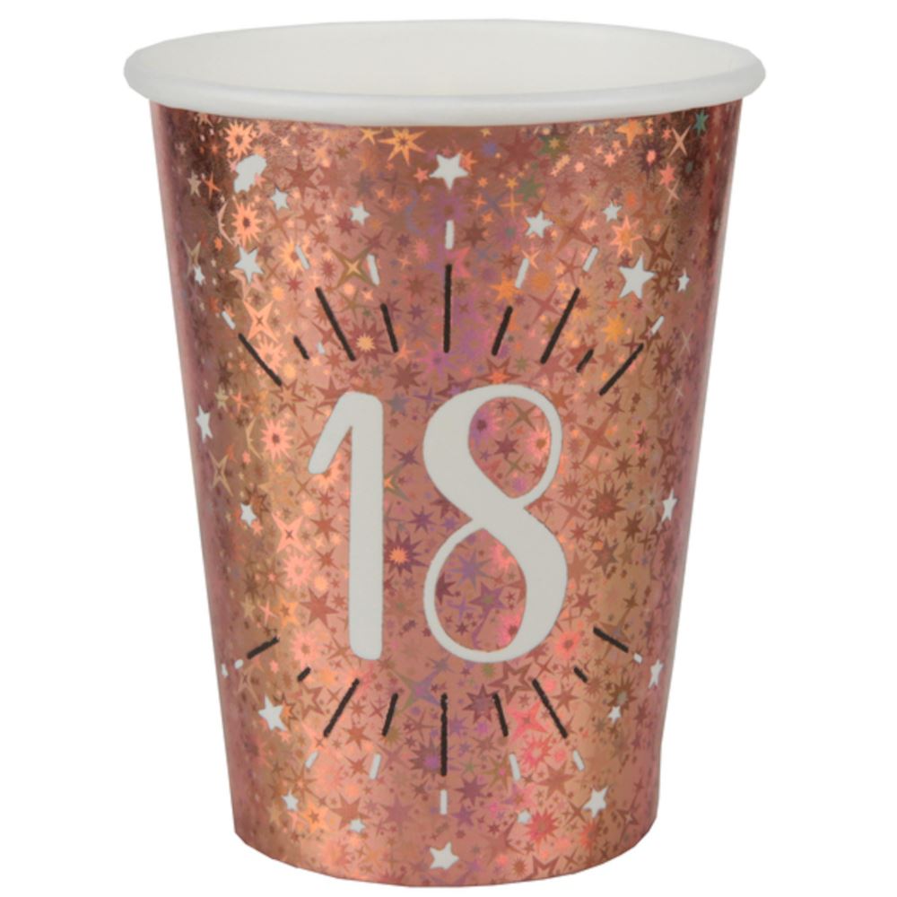 sparkle-rose-gold-age-18-party-pack-plates-napkins-and-cups|LLSPARKLEAGE18PP|Luck and Luck| 3