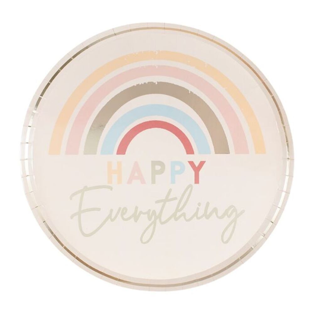 happy-everything-rainbow-paper-party-plates-x-8|HAP-113|Luck and Luck|2