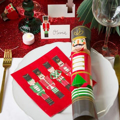 christmas-party-paper-nutcracker-soldier-napkins-red-green-gold-x-16|BC-NUT-NAPKIN|Luck and Luck| 1