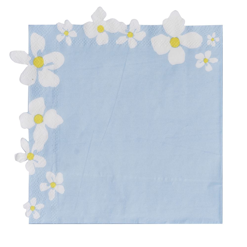 flower-edge-floral-paper-party-napkins-x-16|SP-617|Luck and Luck|2