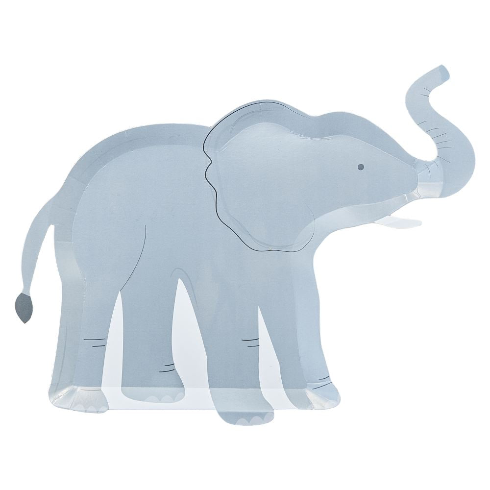 elephant-paper-party-plates-x-8-childrens-jungle-party|WILD-101|Luck and Luck| 4