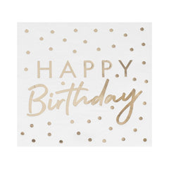 gold-foiled-happy-birthday-paper-party-napkins-x-16|MIX244|Luck and Luck|2