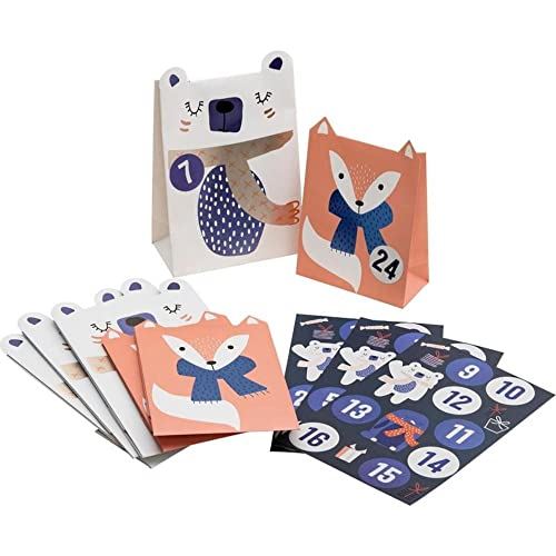 24-winter-animal-gift-bags-with-numbered-advent-stickers-2-sizes|2581563599|Luck and Luck| 1