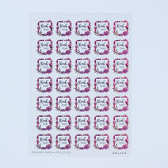 thank-you-sticker-sheet-pink-blossom-single-sheet-of-35-stickers-craft|LLTY020|Luck and Luck|2