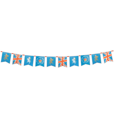 right-royal-spectacle-kings-coronation-paper-bunting-3m|ROYAL-BUNT|Luck and Luck| 3
