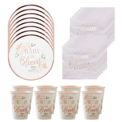 baby-shower-party-pack-cups-plates-and-napkins|BABYBLOOMPP1|Luck and Luck| 1