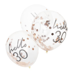 hello-30-rose-gold-party-balloons-30th-birthday-balloons-x-5|MIX107|Luck and Luck|2