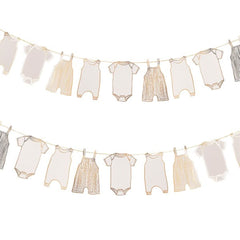 gold-foiled-babygrow-paper-garland-baby-shower-2-5m|HBBS203|Luck and Luck|2