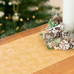 gold-glitter-acorn-christmas-table-runner-28cm-x-3m|91180|Luck and Luck| 1