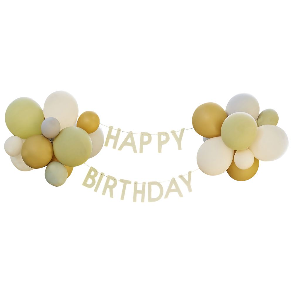 green-grey-sand-andgold-chrome-happy-birthday-balloon-bunting|WILD-112|Luck and Luck| 3