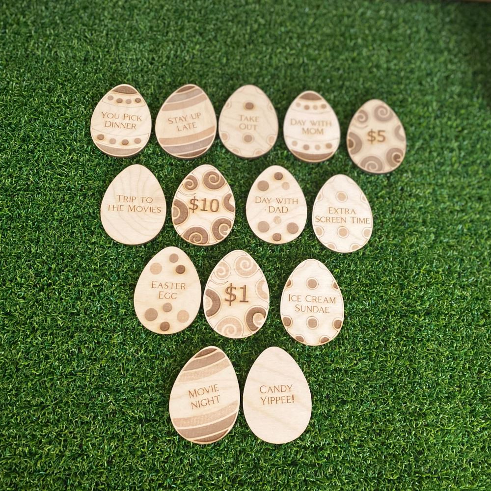 easter-egg-hunt-wooden-reuseable-tokens-us-version|LLWWEEHUSA|Luck and Luck| 1