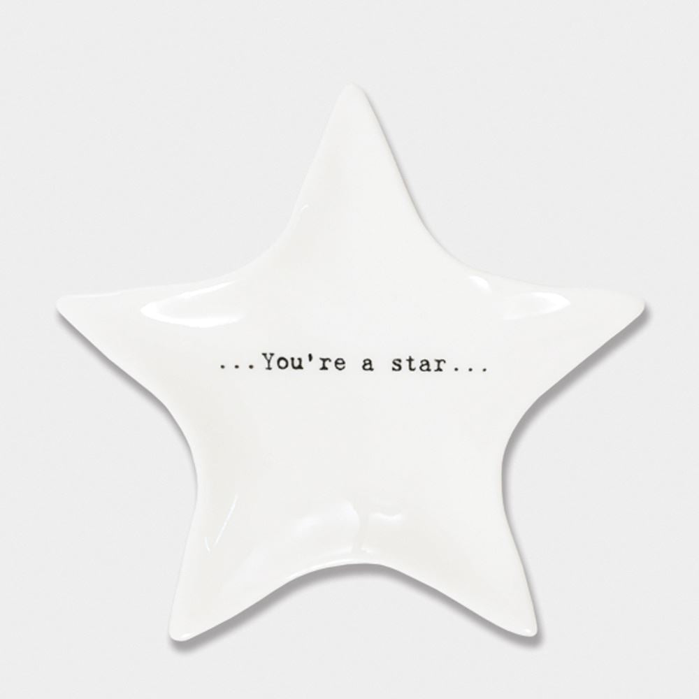 east-of-india-porcelain-ring-dish-star-keepsake-gift-you-re-a-star|6006|Luck and Luck|2
