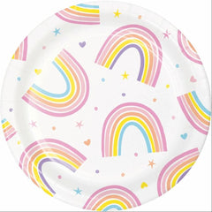 happy-rainbow-paper-small-lunch-plates-x-8|PC352004|Luck and Luck| 1