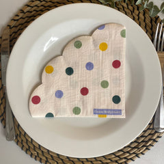 polka-dot-emma-bridgewater-paper-scalloped-napkins-x-12|R 715200|Luck and Luck|2