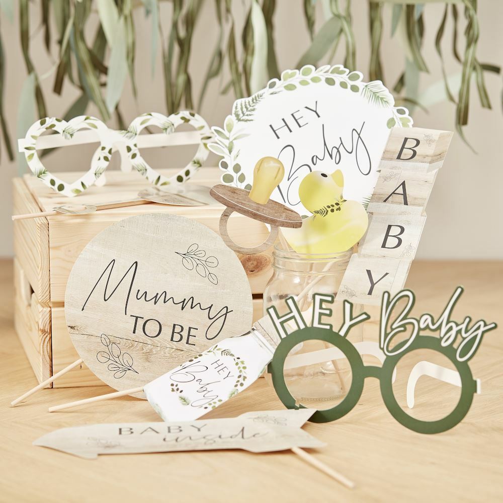 baby-shower-photo-booth-props-botanical-baby-x-10|BAB111|Luck and Luck|2