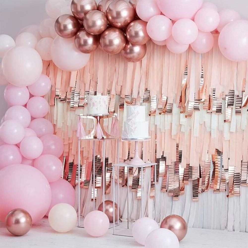 pink-and-rose-gold-backdrop-arch-200-balloons|MIX-472|Luck and Luck| 1