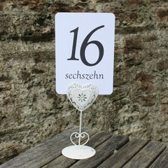 white-wedding-table-numbers-german-single-card-1-16-black-numbers|LLTNWGER|Luck and Luck| 1