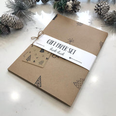 christmas-tree-wrapping-paper-set-eco-friendly-2-sheets-and-2-tags|LLWPTREESET|Luck and Luck| 1