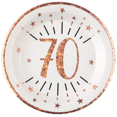 sparkle-rose-gold-age-70-party-pack-plates-napkins-and-cups|LLSPARKLEAGE70PP|Luck and Luck| 4