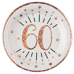 sparkle-rose-gold-age-60-party-pack-plates-napkins-and-cups|LLSPARKLEAGE60PP|Luck and Luck| 4
