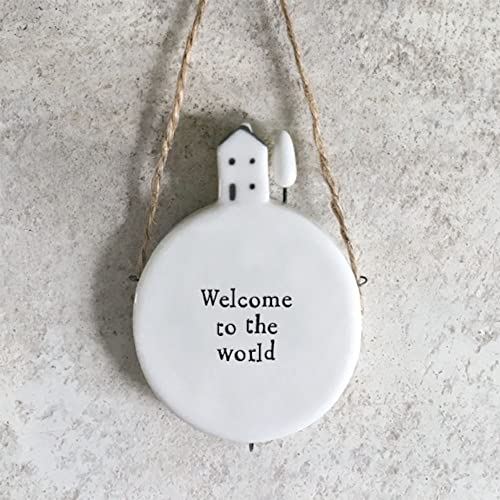 east-of-india-porcelain-hanger-welcome-to-the-world|6582|Luck and Luck| 1