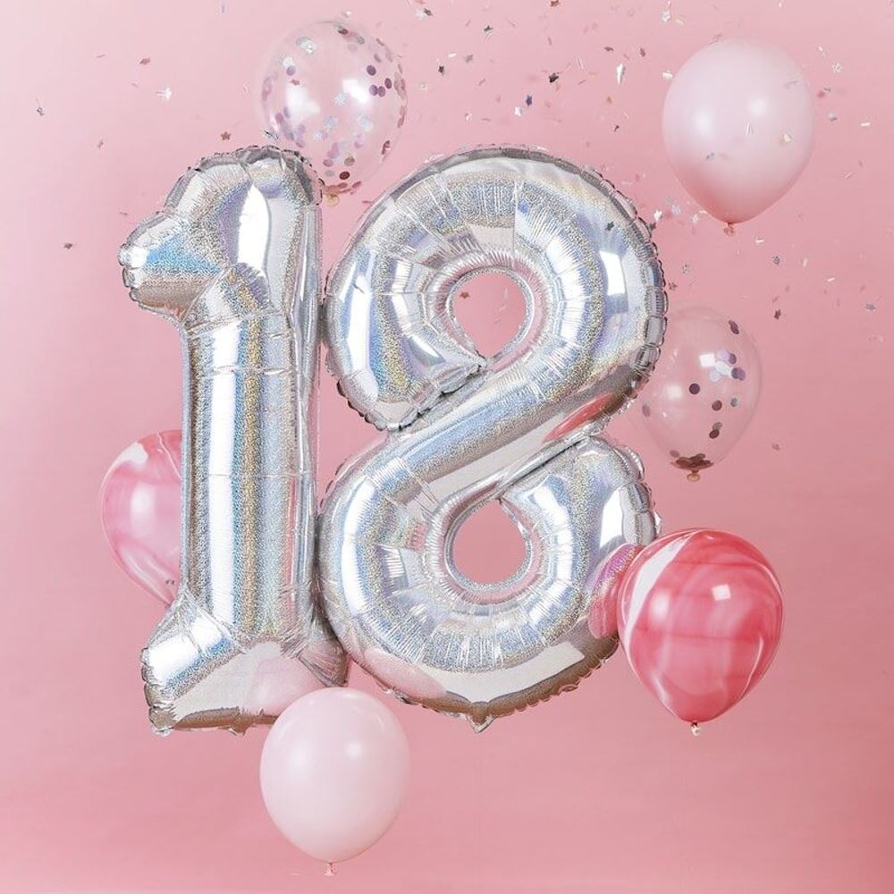 18th-iridescent-birthday-number-balloon-bundle|SG-101|Luck and Luck| 1