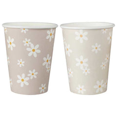 dusky-pink-daisy-floral-paper-party-cups-x-8|DAI-106|Luck and Luck|2
