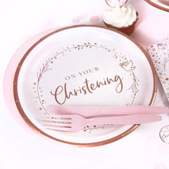 pink-on-your-christening-girl-paper-plates-x-8|J090|Luck and Luck| 1
