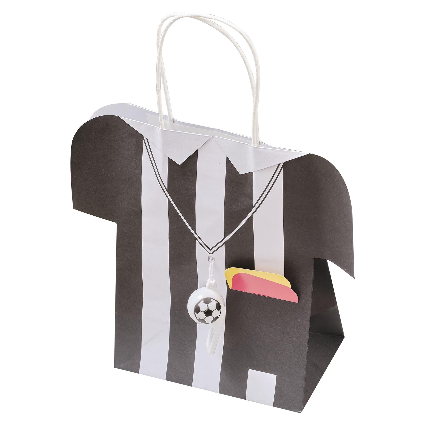 referee-shirt-football-party-bags-with-whistles-and-card-tags-x-5|FT-108|Luck and Luck|2