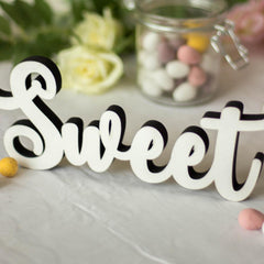 wooden-sweet-bar-standing-table-sign-wedding-party-font-1-white|LLWWSBMF1|Luck and Luck| 4