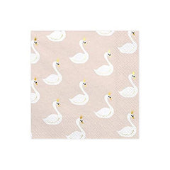 swan-paper-napkins-x-20-party-wedding|SP3358|Luck and Luck| 1