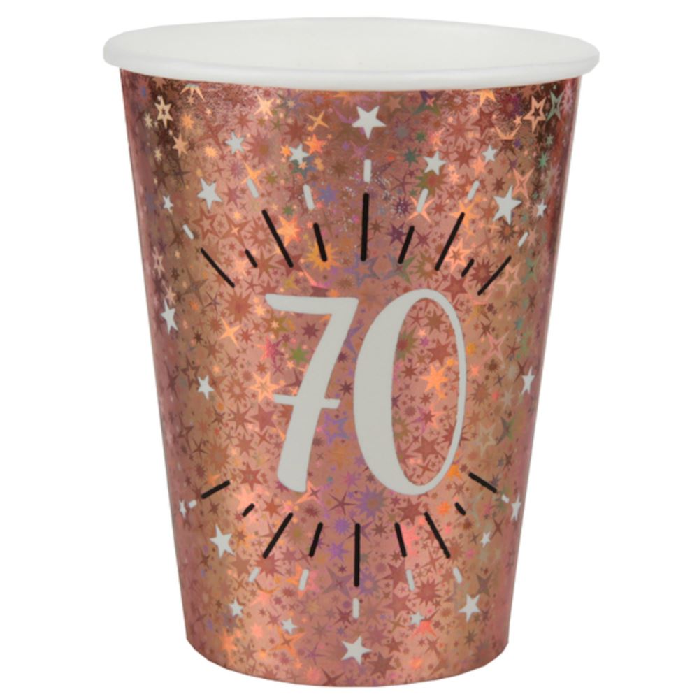 sparkle-rose-gold-age-70-party-pack-plates-napkins-and-cups|LLSPARKLEAGE70PP|Luck and Luck| 3