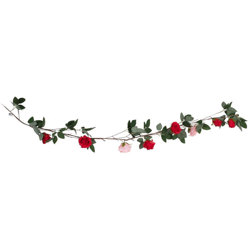 foliage-garland-decoration-rose-garland-with-string-lights-1-8m|YOU-110|Luck and Luck| 3