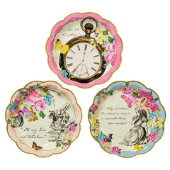 truly-alice-in-wonderland-paper-plates-x-12-2-designs-mad-hatters-party|TSALICE-PLATE|Luck and Luck|2