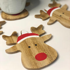 rudolph-the-reindeer-coasters-set-of-4-christmas-home-gift||Luck and Luck|2