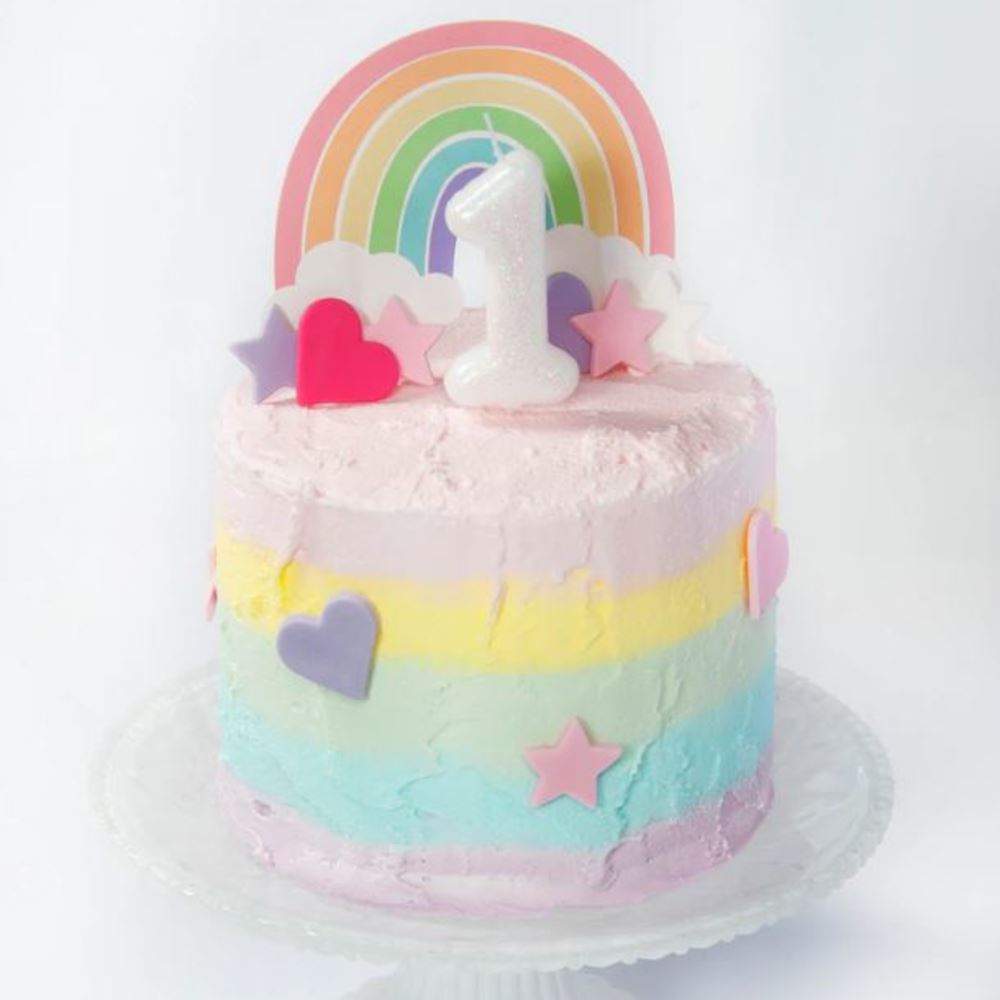 pastel-paper-rainbow-cake-topper|J150|Luck and Luck| 1
