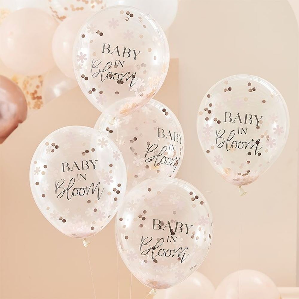 baby-shower-floral-confetti-balloons-x-5|BL-109|Luck and Luck| 1
