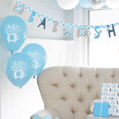 blue-floral-elephant-12-latex-baby-shower-balloons-x-8|78405|Luck and Luck| 1